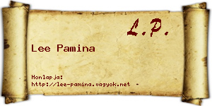 Lee Pamina névjegykártya